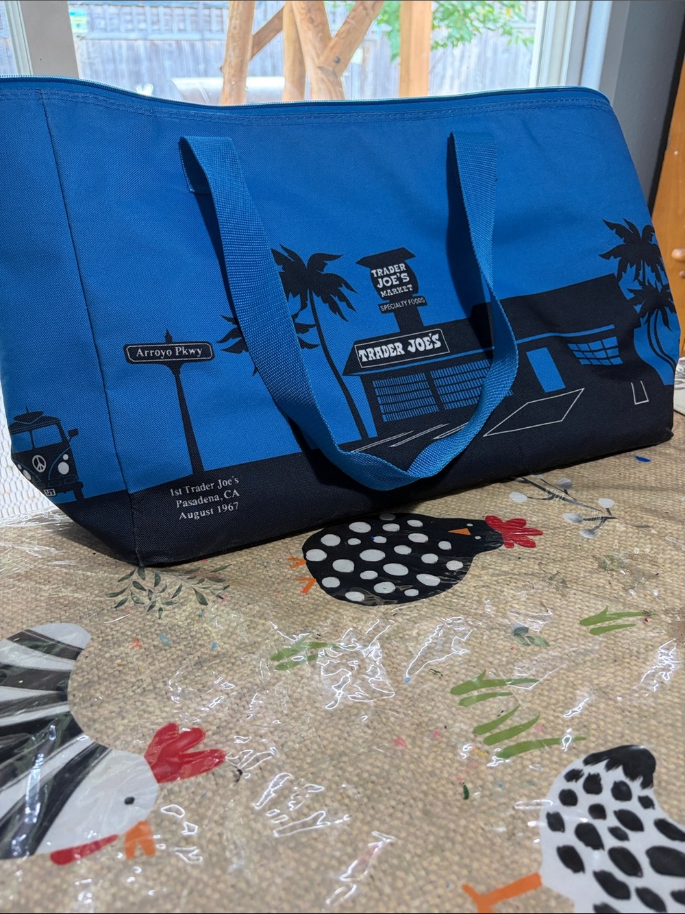 Trader Joe’s store insulated cooler tote bag zip grocery Pasadena 1967 bundle 2 - Picture 3 of 8